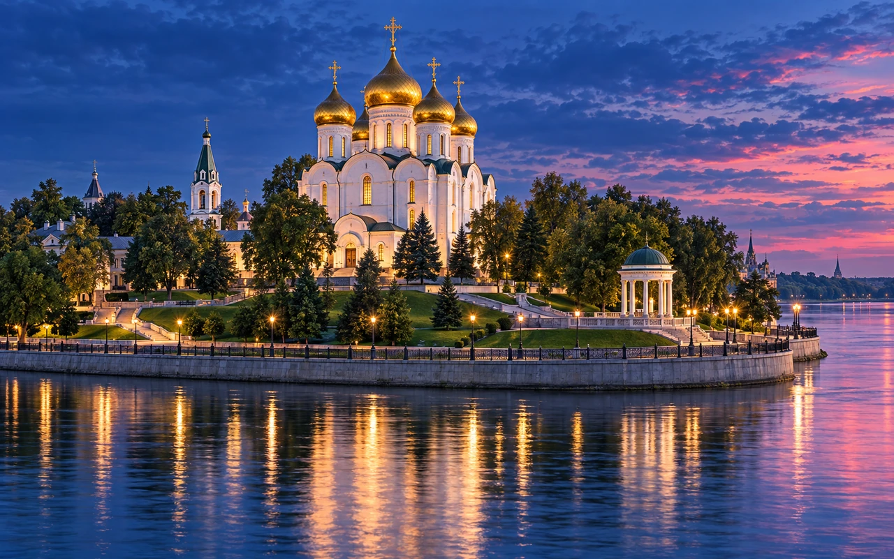 Вечерний Ярославль: архитектурная иллюстрация